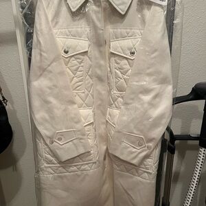 Chic White Quilted Coat
